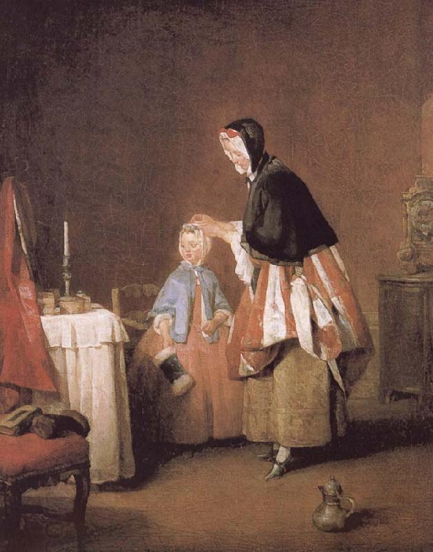 Jean Baptiste Simeon Chardin Dressed in the morning China oil painting art